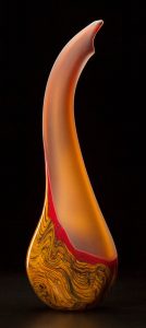 Tall Montara is a hand blown glass sculpture by Bernard Katz