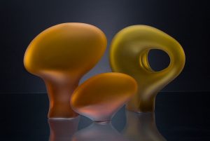 Melange Series 1 glass sculpture by Bernard Katz Melange Series 1 hand blown glass sculpture is created by Bernard katz