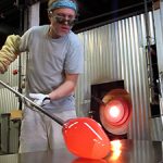 marving hot glass sculpture video-Bernard Katz Glass Bernard Katz marving hot glass sculpture while glass blowing