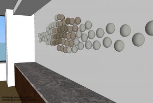 3d model glass wall sculpture installation bernard katz