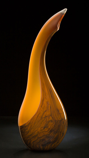 Cinnamon Salinas art glass sculpture by Bernard Katz