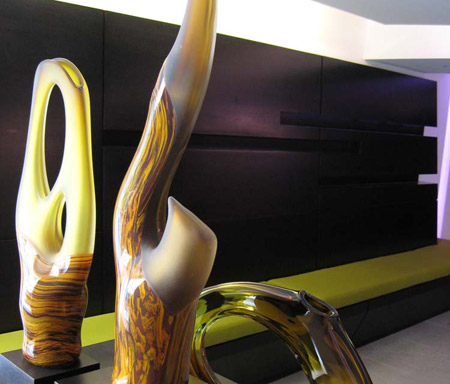 Glass installation located in AKA Korman Suites Bernard Katz