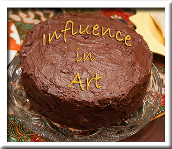 Influence in art chocolate cake